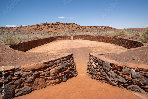 The ballcourt at Wupatki National Monument in Arizona photo