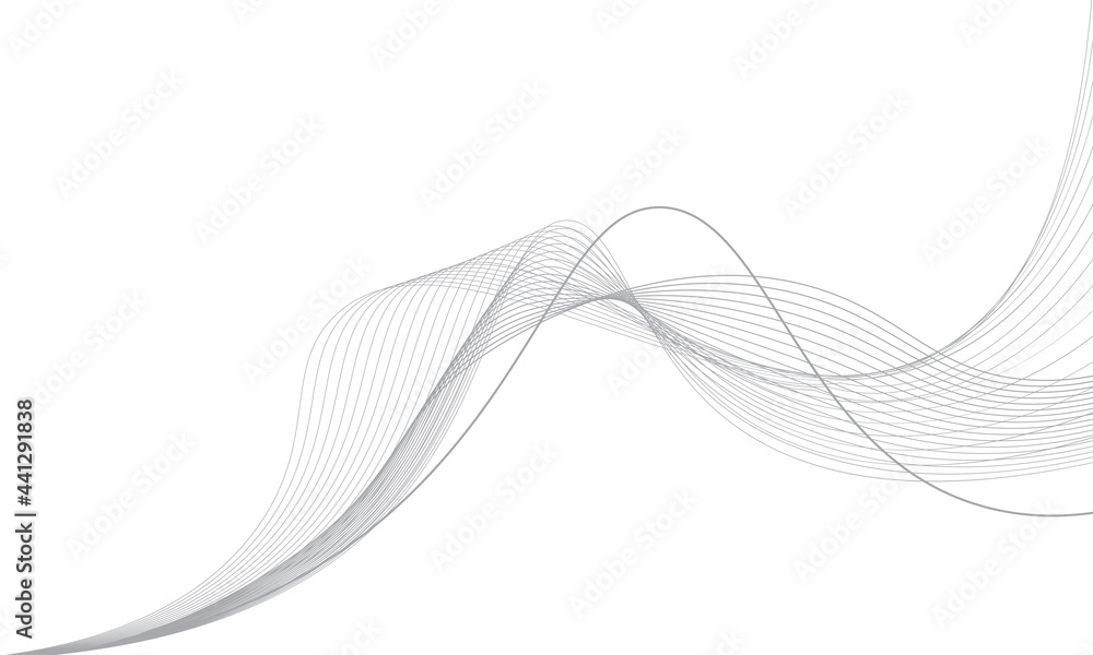 Fototapeta premium abstract wave line background on white background