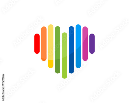 Love striped with spectrum colors