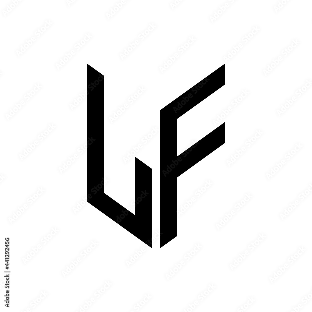 initial letters monogram logo black LF initial letters monogram logo black LF