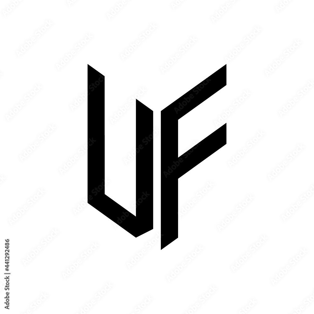 initial letters monogram logo black VF initial letters monogram logo black VF