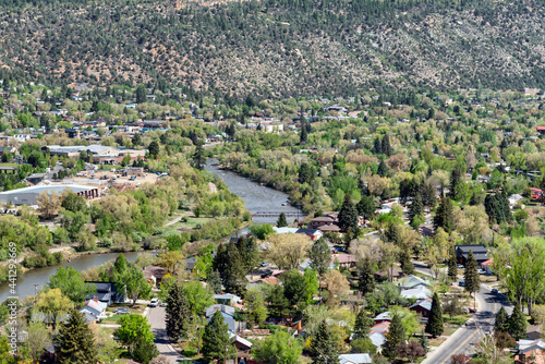 Aerial view of Durango Colorado photo