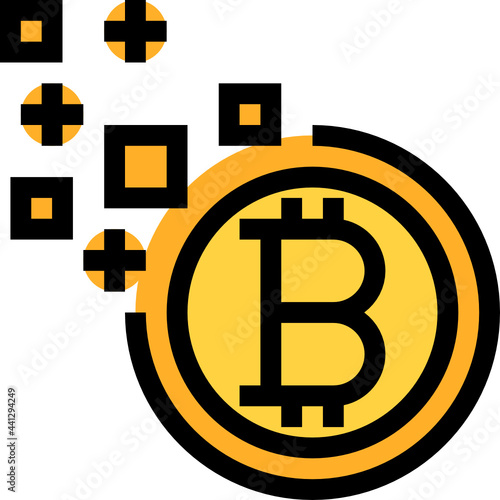 digital money color outline icon