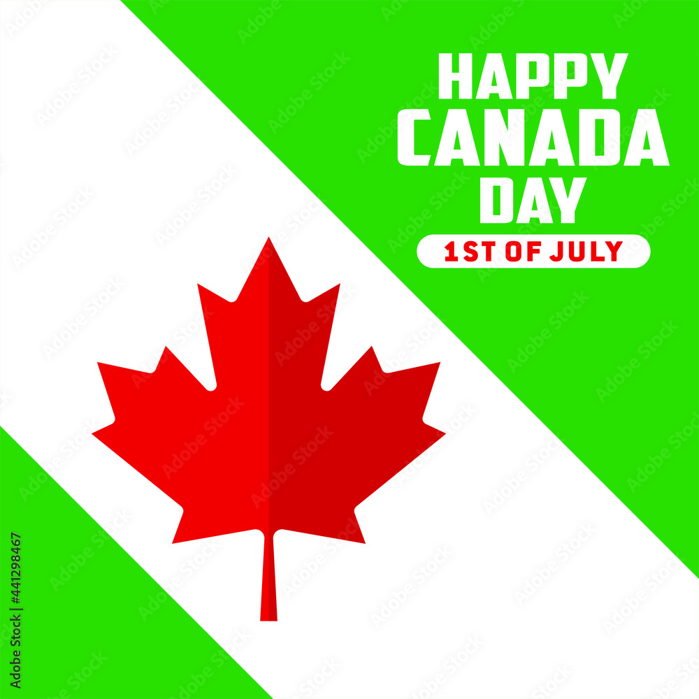 Happy Canada Day. 1st July. National Day of Canada. Vector Illustration. Banner and Greeting Design. Happy Canada Day. 1st July. National Day of Canada. Vector Illustration. Banner and Greeting Design.