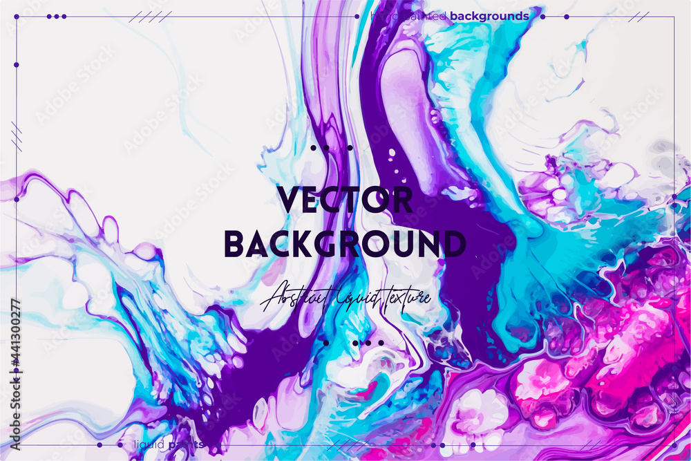 Fluid art texture. Backdrop with abstract iridescent paint effect ...