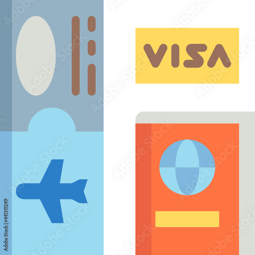 passport flat icon