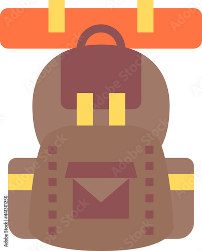 backpack flat icon