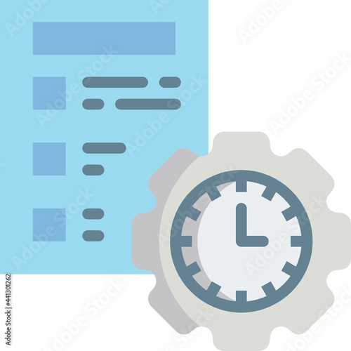 time management flat icon