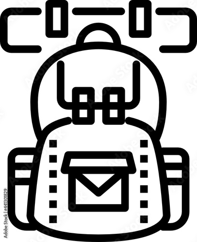 backpack outline icon