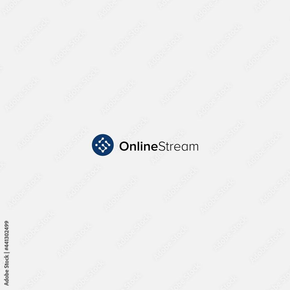 Fototapeta premium connection stream online logo abstract