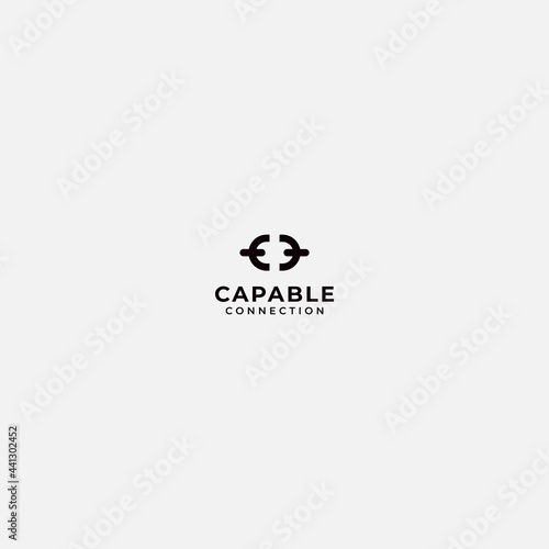 Capable chain Ring connection logo bonds