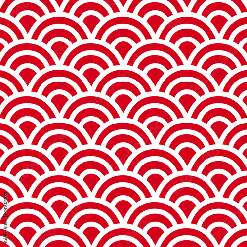 japan curve lines pattern on red background vector