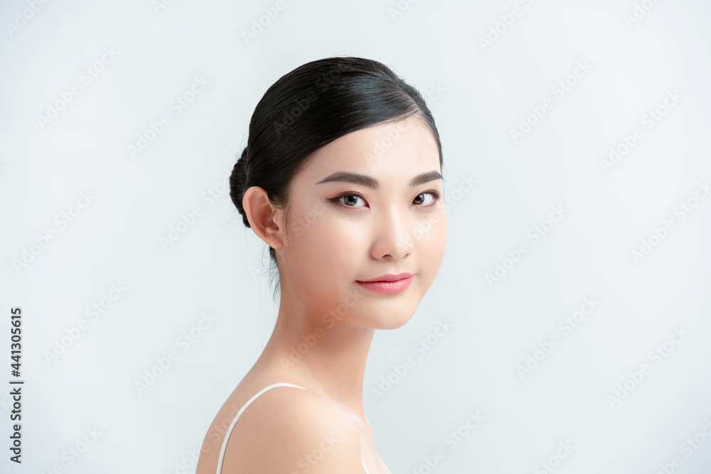 Beauty asian face of the young beautiful woman skin natural make up. Beauty asian face of the young beautiful woman skin natural make up.