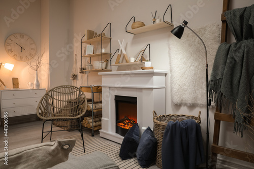 Stylish interior of modern ...