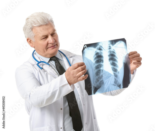 Experienced male doctor exa...