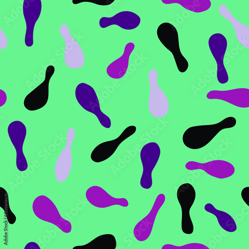 Colored pins on green background, abstract seamless pattern
