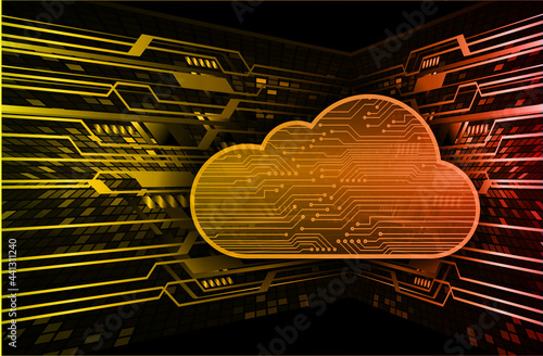 cloud computing circuit future technology concept background