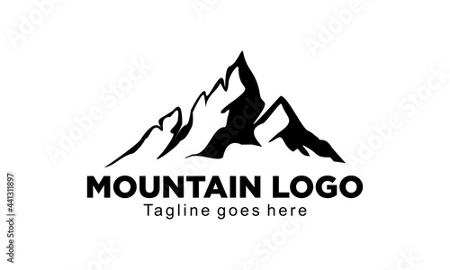 Mountain peak vector logo