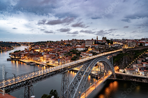 Porto, Portugal Town Skyline on the Douro River © k_rahn
