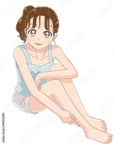 脱毛して肌がきれいな可愛い女性