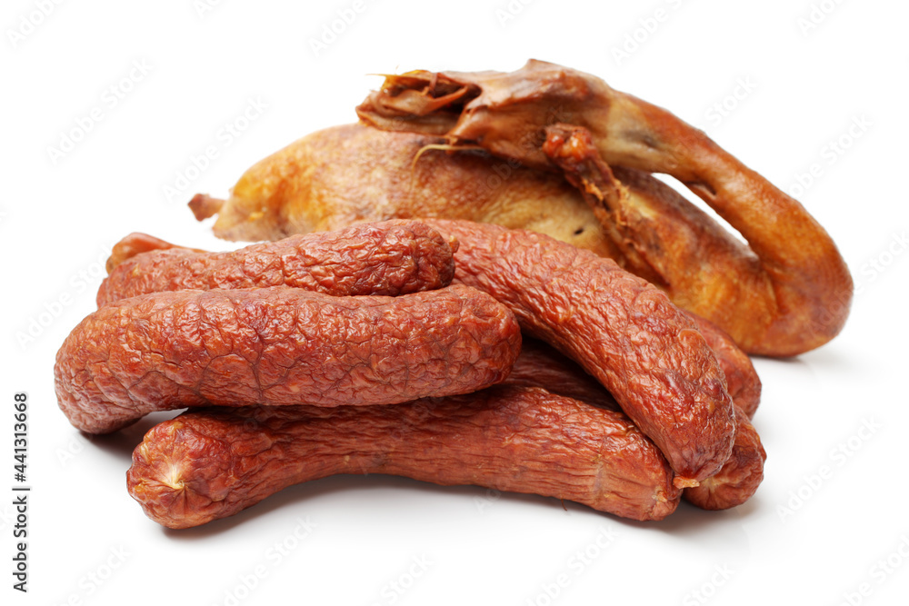 Sausage isolated on white background Sausage isolated on white background