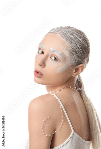 Beautiful young woman with ...