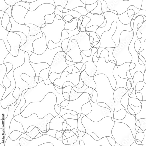 Infinite flowing line, seamless pattern