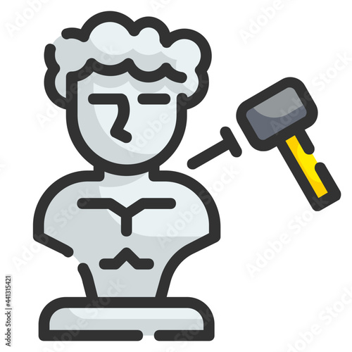 sculpture line icon