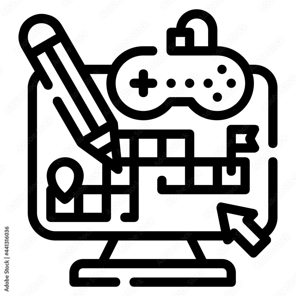 game design line icon game design line icon