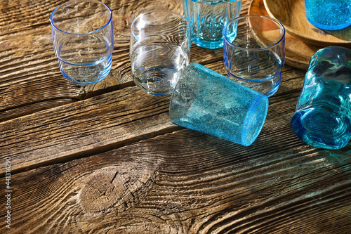 Assorted blue glassware col...