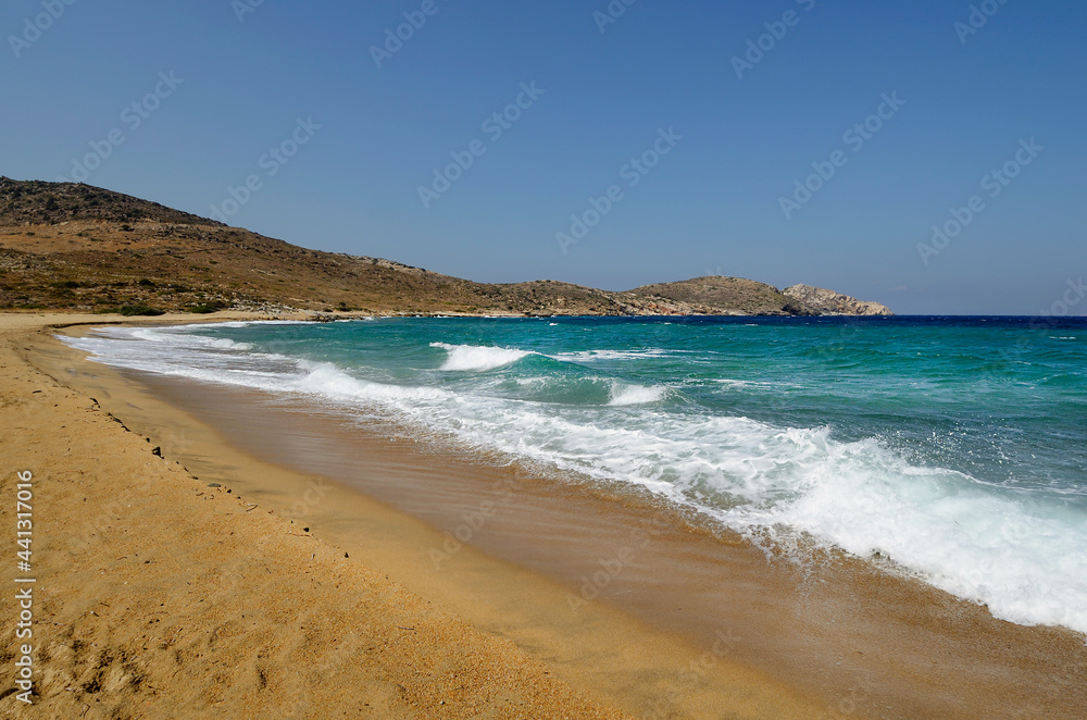 Psathi bay on the east coast of the Greek island of Ios in the Cyclades archipelago