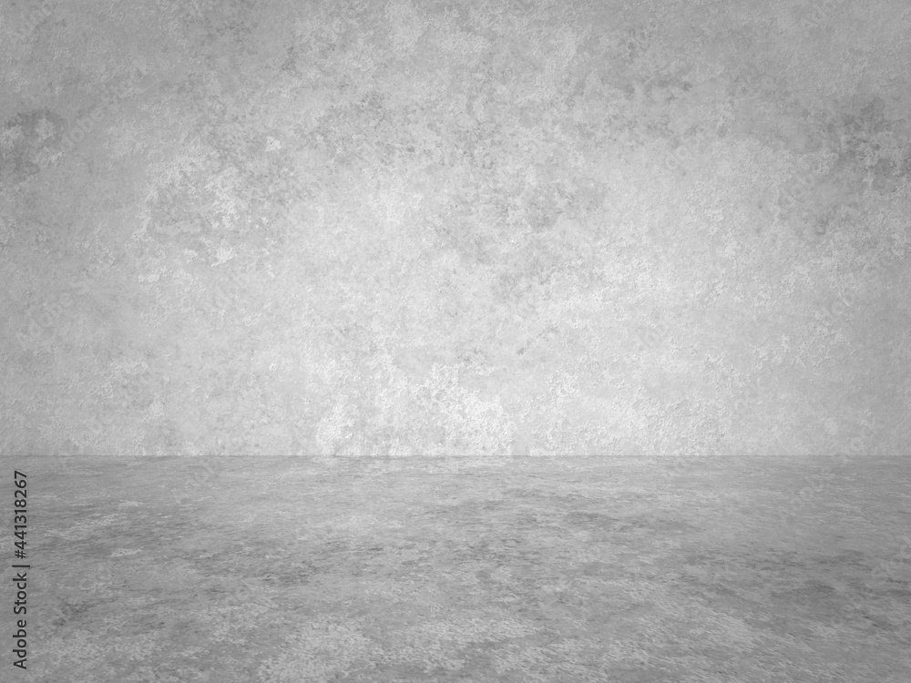 empty gray interior with concrete wall