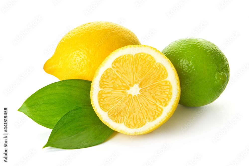 Healthy citrus fruits on white background Healthy citrus fruits on white background