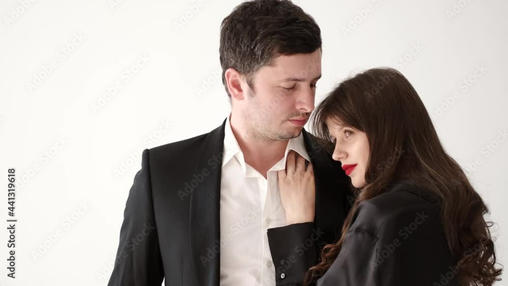 Side view shot of a romantic couple getting closer to each other Side view shot of a romantic couple getting closer to each other