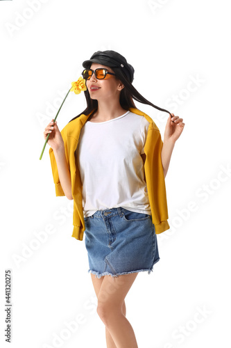 Beautiful young woman with ...