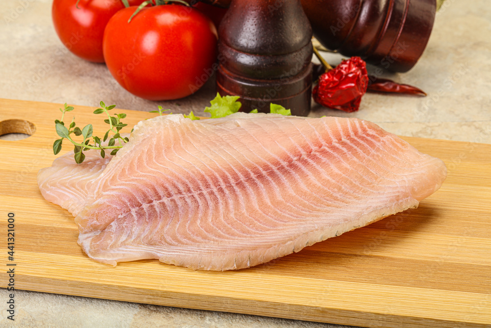 Raw tilapia fish for cooking Raw tilapia fish for cooking