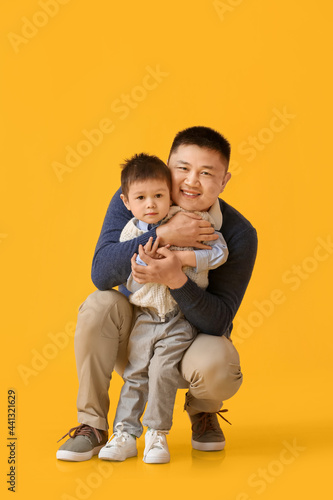 Happy father and his little...