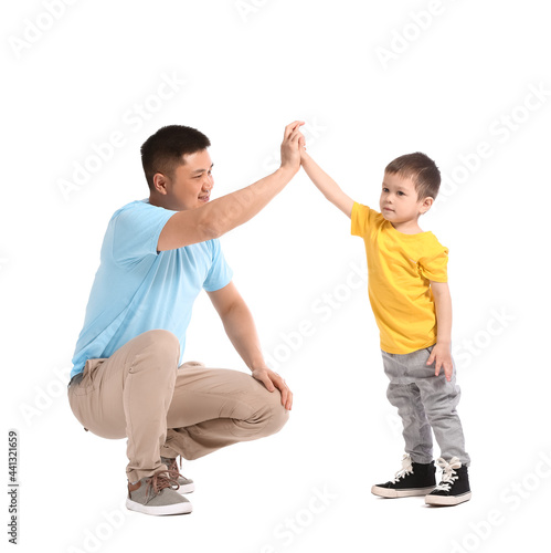 Happy father and his little...