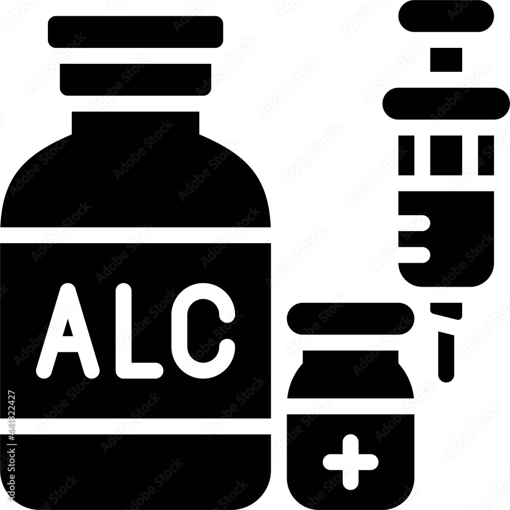 Alcohol and Vaccine bottle icon, Vaccine Development related vector Alcohol and Vaccine bottle icon, Vaccine Development related vector