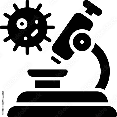 Microscope icon, Vaccine Development related vector
