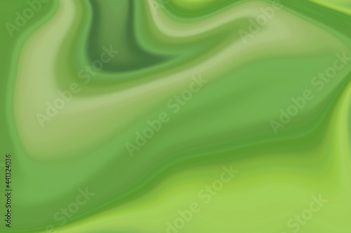 Natural abstract marble grass background. Liquid green and yellow texture. illustration in the fluid art style