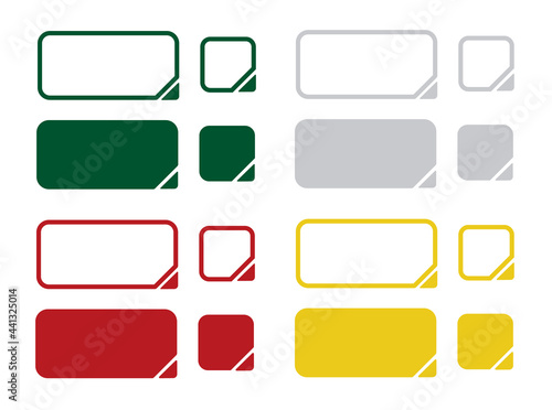 吹き出しとしても使えるシンプルフレームセット　vector frames/bubbles , Christmas colors