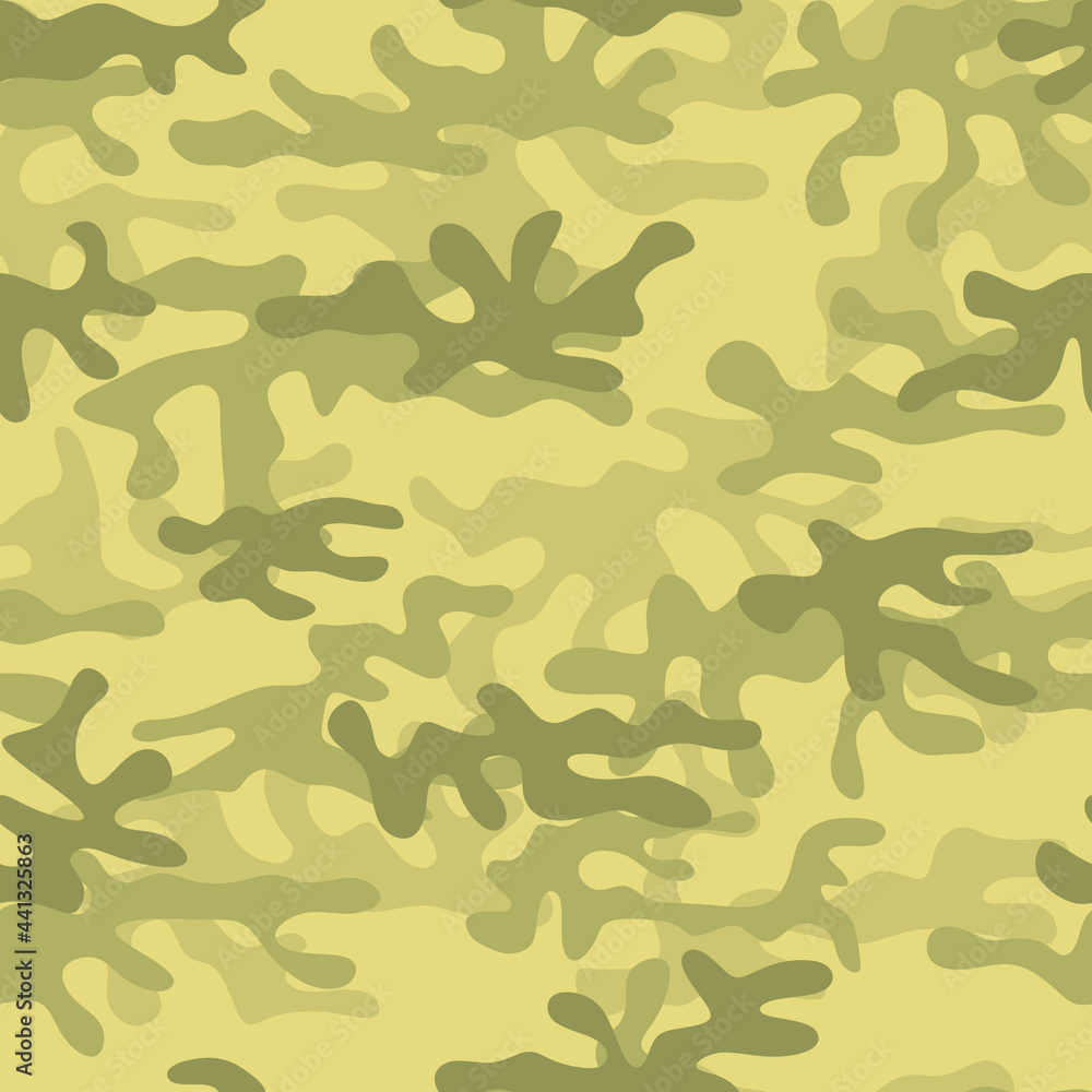 Field color camouflage, seamless. Military clothing pattern. Armes form. Vector. Field color camouflage, seamless. Military clothing pattern. Armes form. Vector.