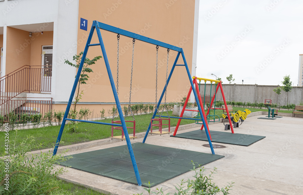 playground in the courtyard of the house playground in the courtyard of the house