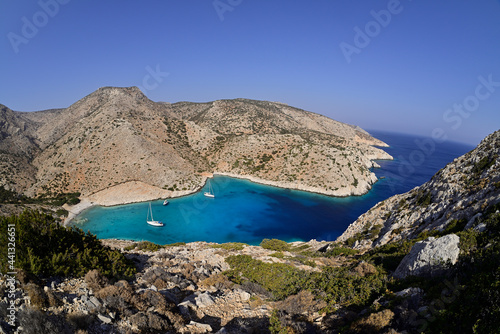 A bay on the south coast of the Greek island of Keros in the Small Cyclades photo