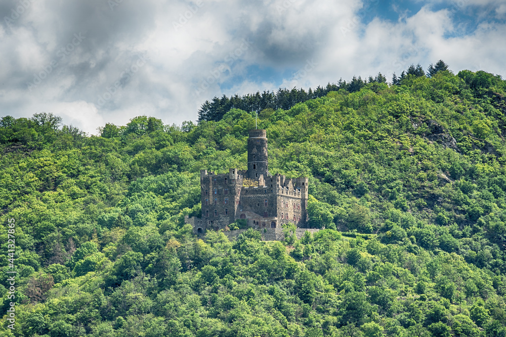 Burg Maus bei Wellmich im oberen Mittelrheintal, Rheinland-Pfalz