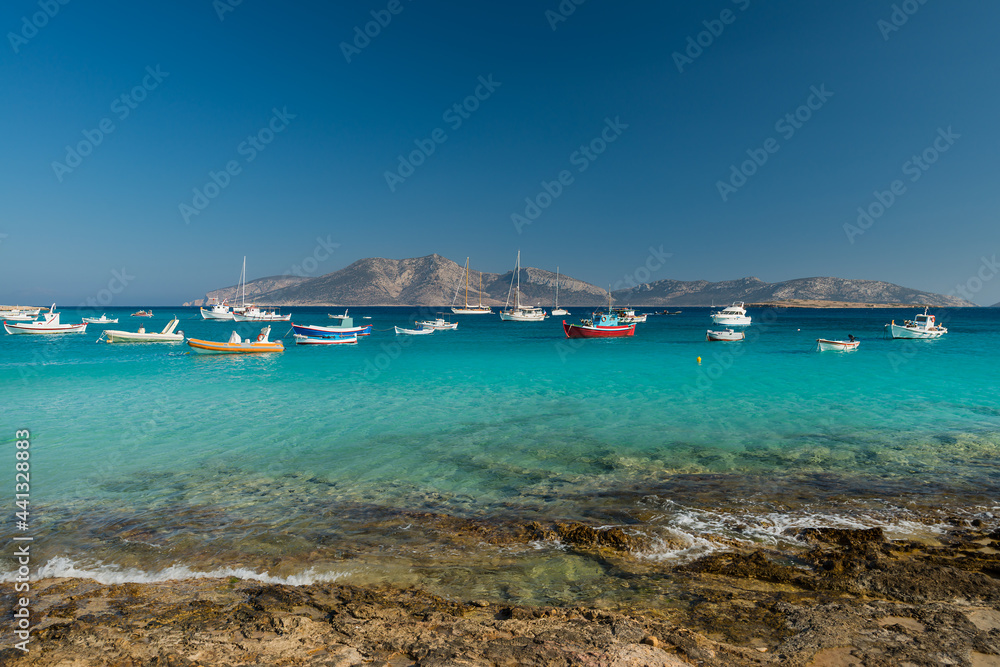 Ammos bay on the south coast of the Greek island of Pano Koufonisia in the Small Cyclades archipelago