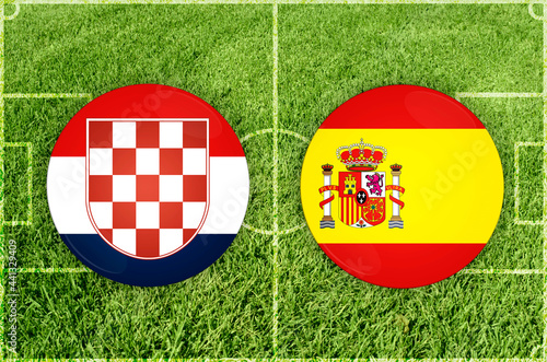 Croatia vs Spain football match