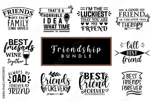 Friendship Quotes Design Bundle, Friendship Design Bundle