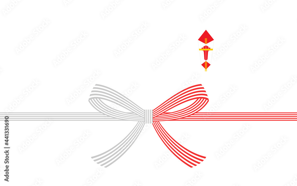のしつき水引 紅白5本の蝶結びstock Vector Adobe Stock